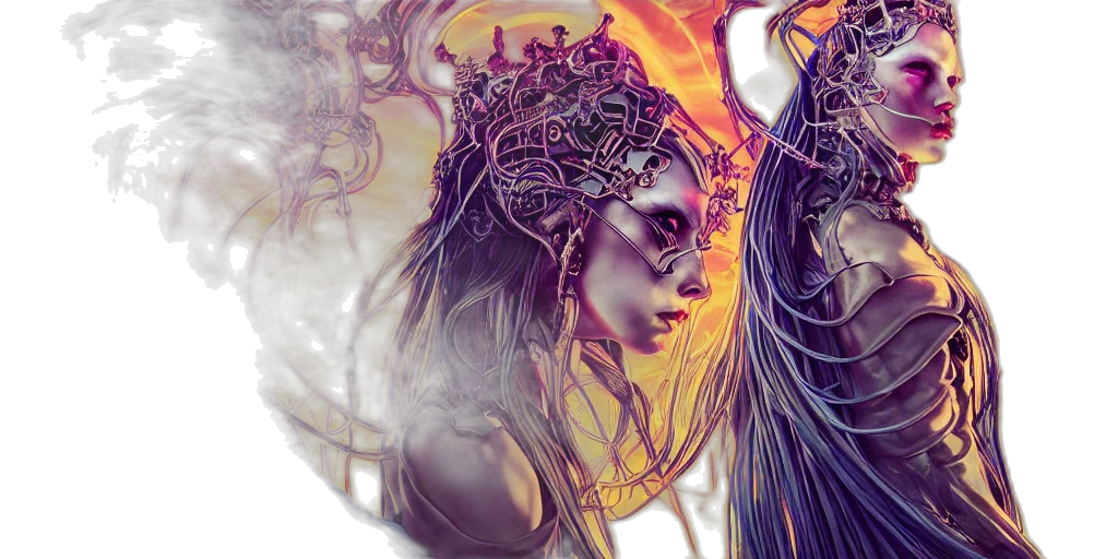fantasy art, concept art, comic book art, photorealistic transparent PNG cut-out