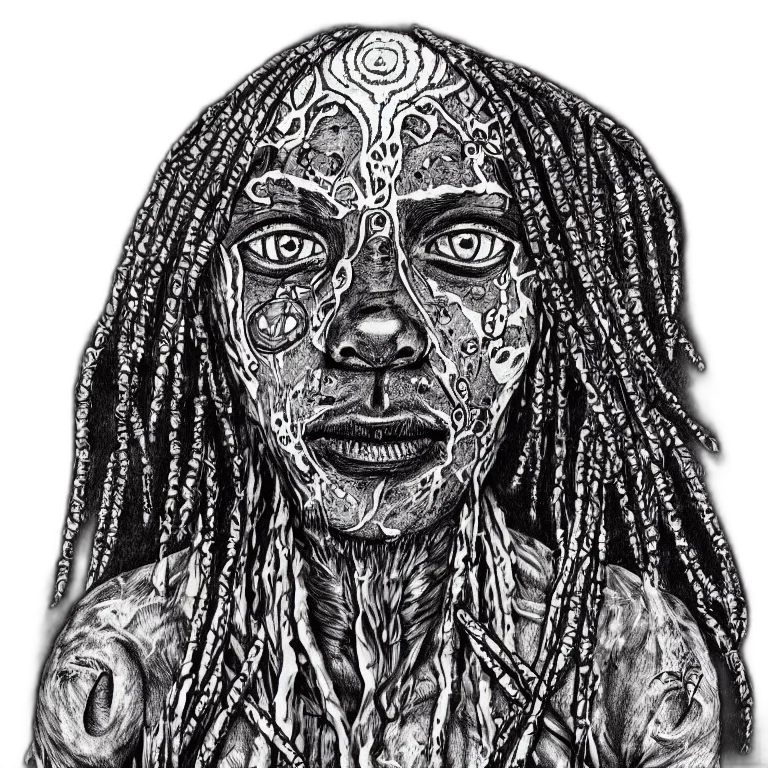 jewelry, face, mask, creature transparent PNG cut-out