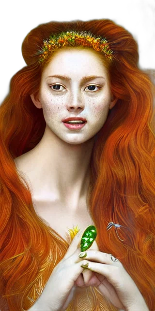 face, crown, hair, jewelry transparent PNG cut-out
