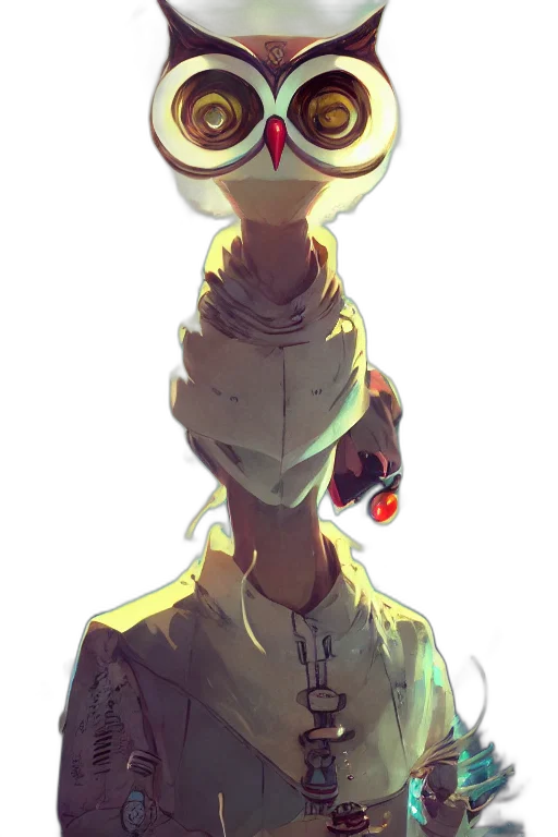 mask, staff, dress, creature transparent PNG cut-out