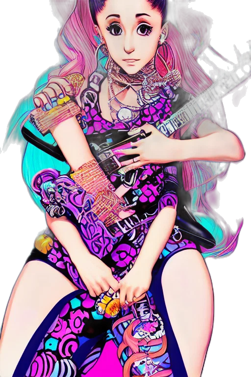 weapon, dress, vaporwave, pixel art transparent PNG cut-out