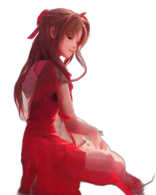 dress, anime, concept art, pixel art transparent PNG cut-out