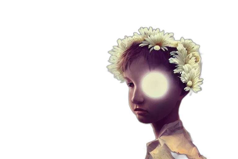 flower, crown, mask, face transparent PNG cut-out