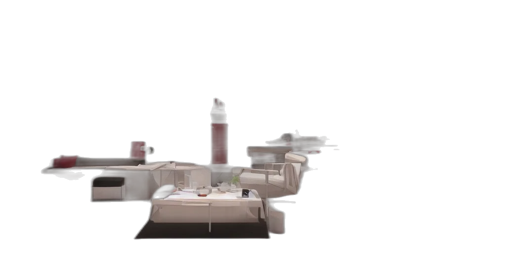 furniture, robot, 3d render, concept art transparent PNG cut-out