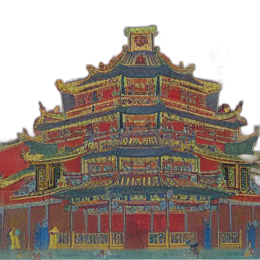 building, crown, dragon, staff transparent PNG cut-out