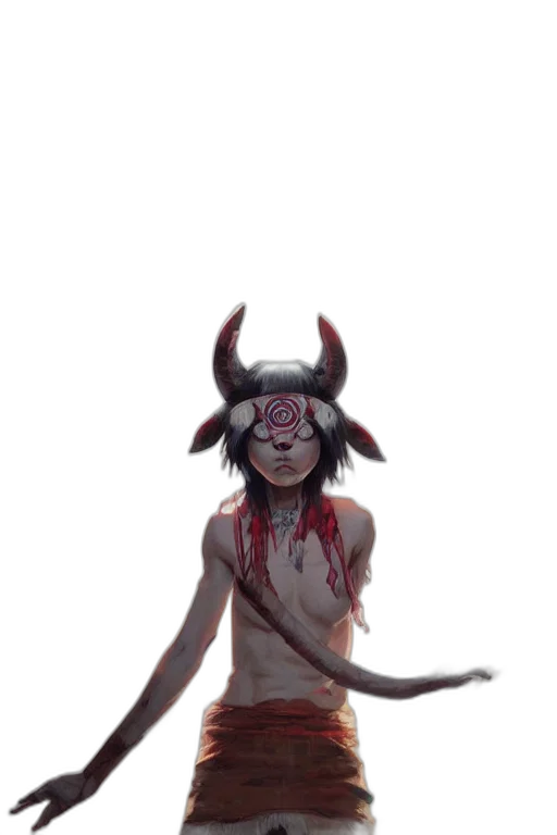 mask, creature, staff, animal transparent PNG cut-out