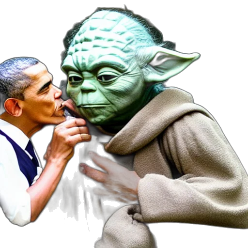 mask, yoda, kissing, obama transparent PNG cut-out