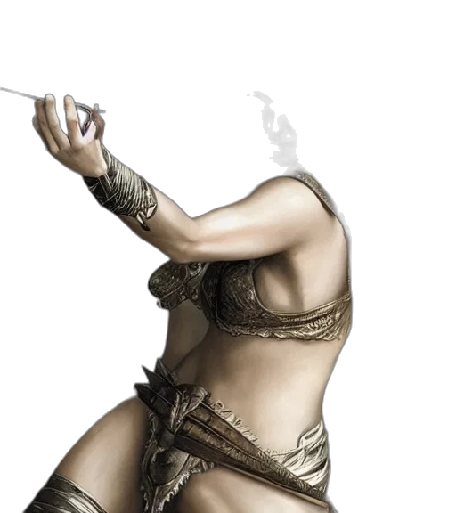 dress, sword, staff, weapon transparent PNG cut-out