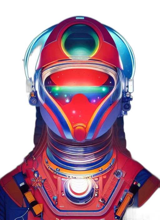robot, mask, face, jacket transparent PNG cut-out