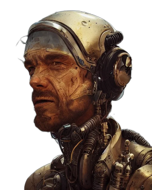 face, robot, mask, staff transparent PNG cut-out