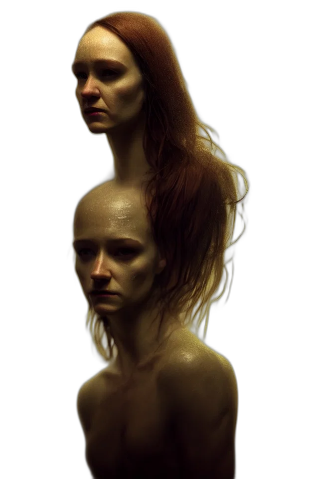 face, hair, mask, creature transparent PNG cut-out