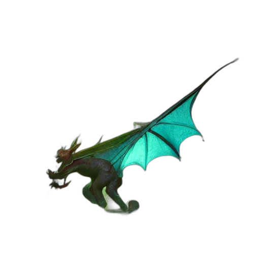 dragon, staff, animal, creature transparent PNG cut-out