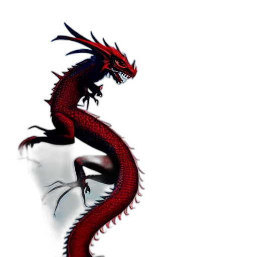 dragon, staff, sword, creature transparent PNG cut-out