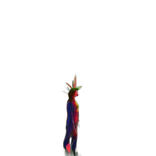 staff, dress, creature, crown transparent PNG cut-out