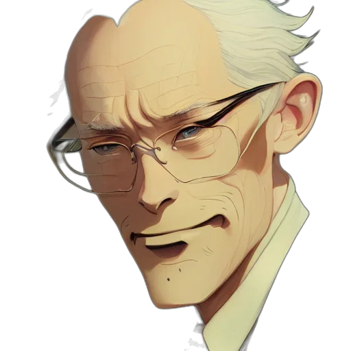 face, staff, jacket, creature transparent PNG cut-out