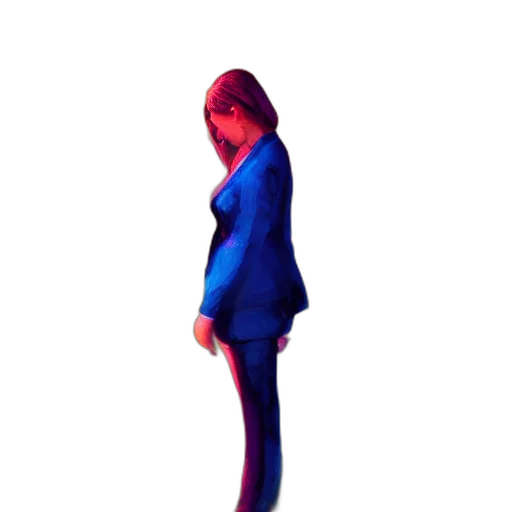 jacket, dress, staff, robot transparent PNG cut-out