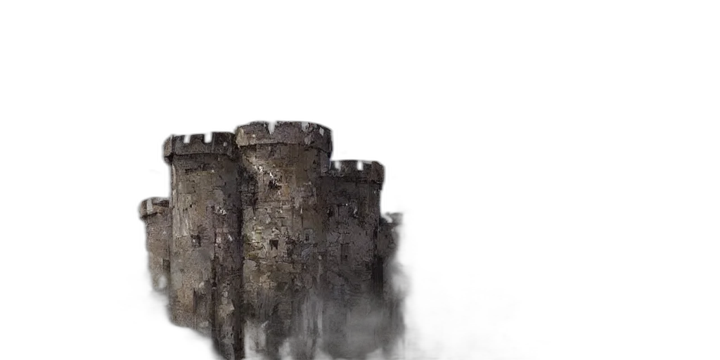 crown, dragon, building, sword transparent PNG cut-out