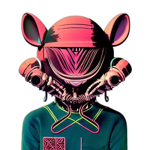 mask, jacket, face, robot transparent PNG cut-out