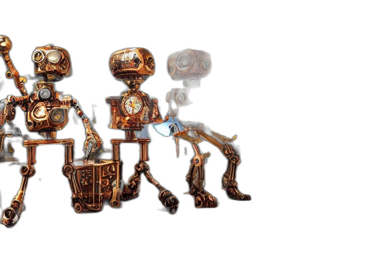 robot, furniture, jewelry, staff transparent PNG cut-out