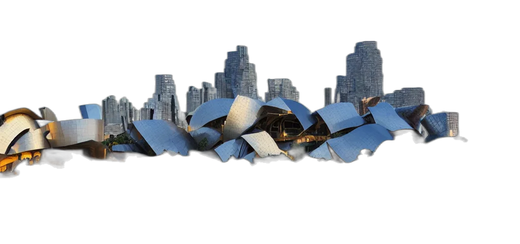 robot, building, 3d render, concept art transparent PNG cut-out