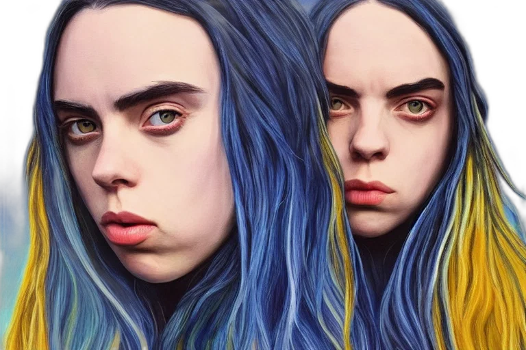 hair, face, creature, photorealistic transparent PNG cut-out