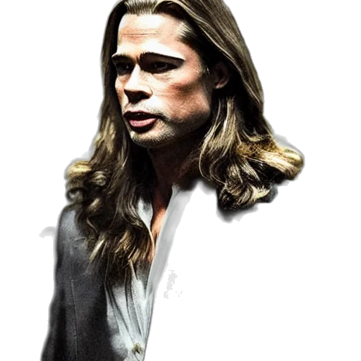 face, hair, jacket, photorealistic transparent PNG cut-out