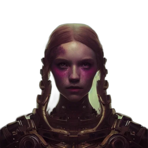 face, robot, mask, crown transparent PNG cut-out