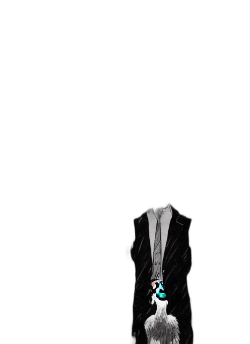 jacket, dress, staff, mask transparent PNG cut-out