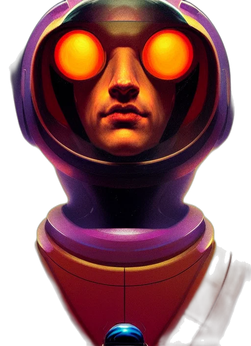 robot, face, mask, concept art transparent PNG cut-out