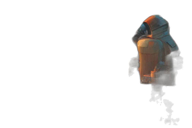 robot, weapon, bottle, mask transparent PNG cut-out