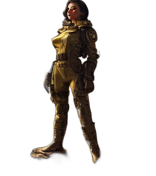 staff, jacket, weapon, robot transparent PNG cut-out