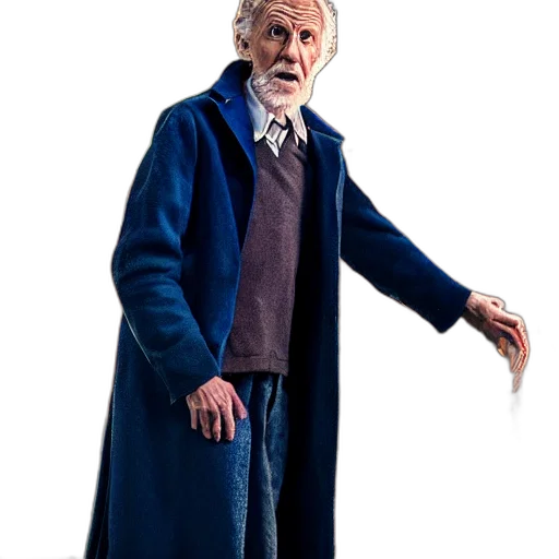 jacket, staff, creature, face transparent PNG cut-out