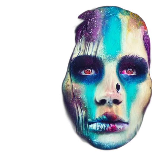 mask, face, photorealistic, watercolor transparent PNG cut-out