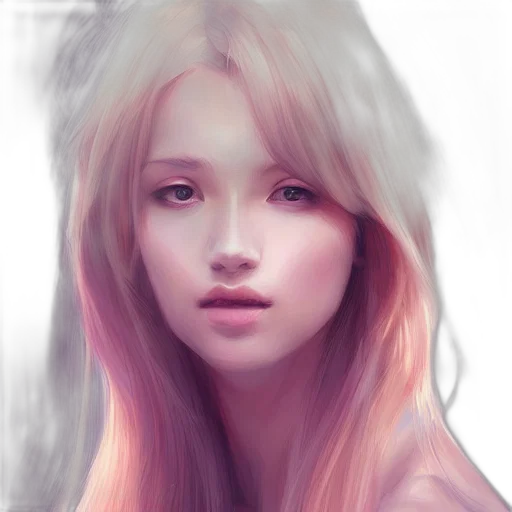 face, hair, robot, photorealistic transparent PNG cut-out