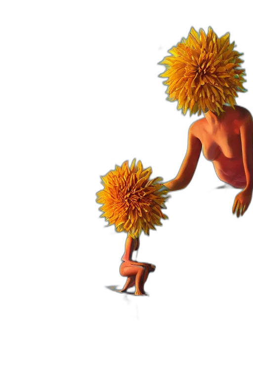 flower, hair, crown, creature transparent PNG cut-out