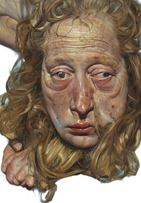 face, mask, photorealistic, oil painting transparent PNG cut-out