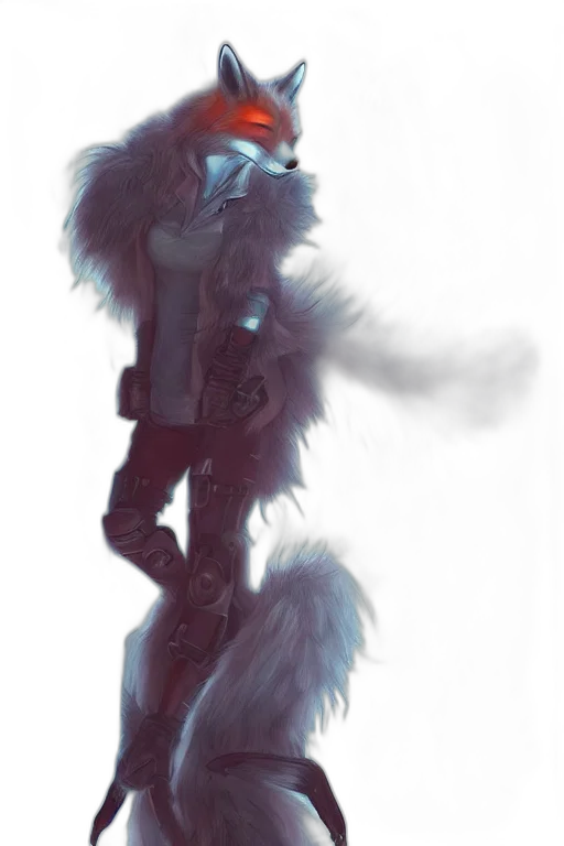 jacket, staff, creature, mask transparent PNG cut-out