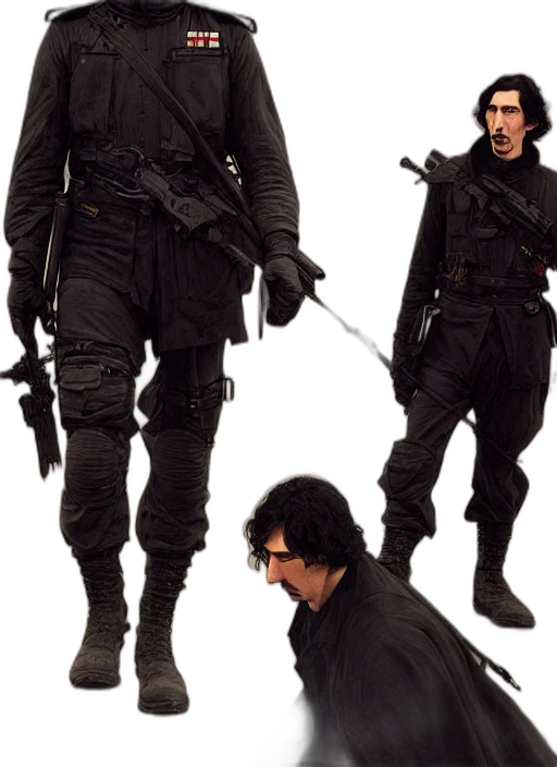 weapon, staff, jacket, concept art transparent PNG cut-out