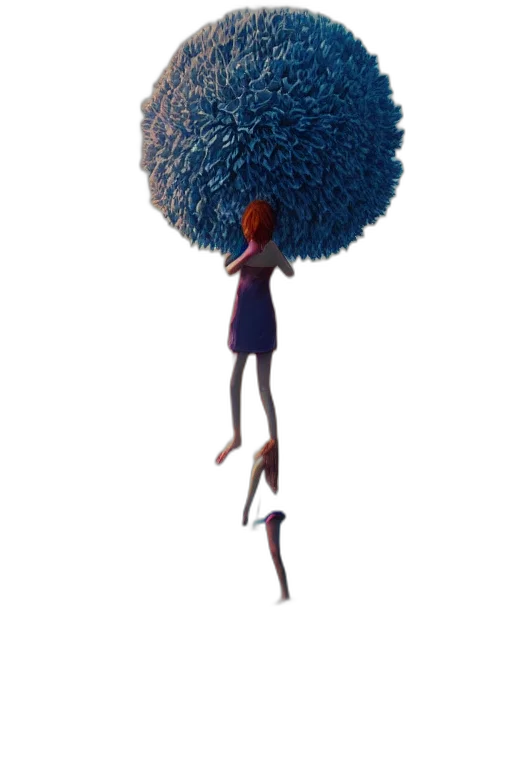 umbrella, dress, tree, hair transparent PNG cut-out
