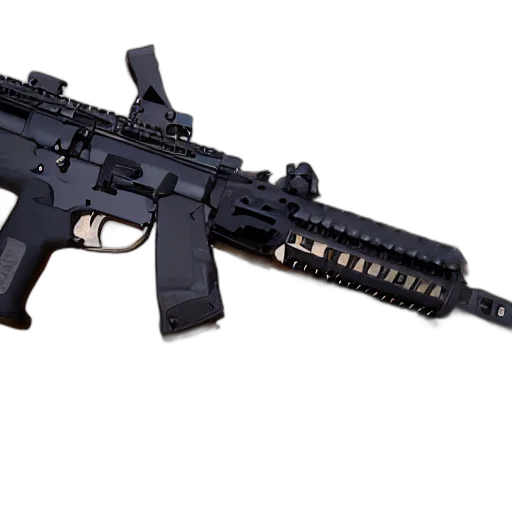 weapon, 3d render, assault, rifle transparent PNG cut-out