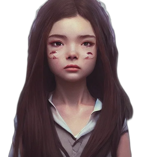 face, hair, mask, creature transparent PNG cut-out
