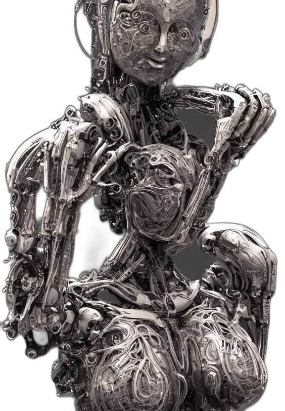 robot, dress, face, jewelry transparent PNG cut-out
