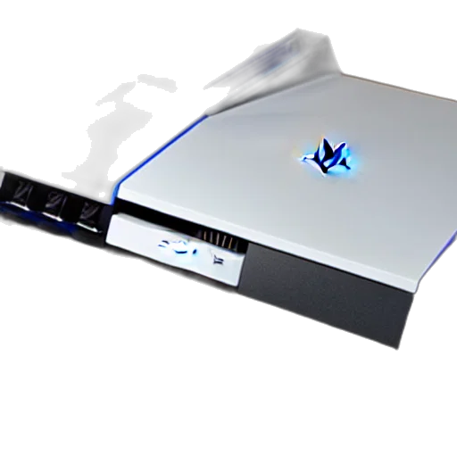 3d render, playstation transparent PNG cut-out