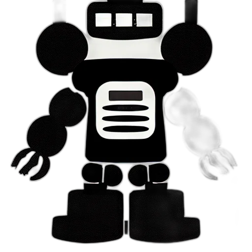 robot, staff, 3d render, concept art transparent PNG cut-out