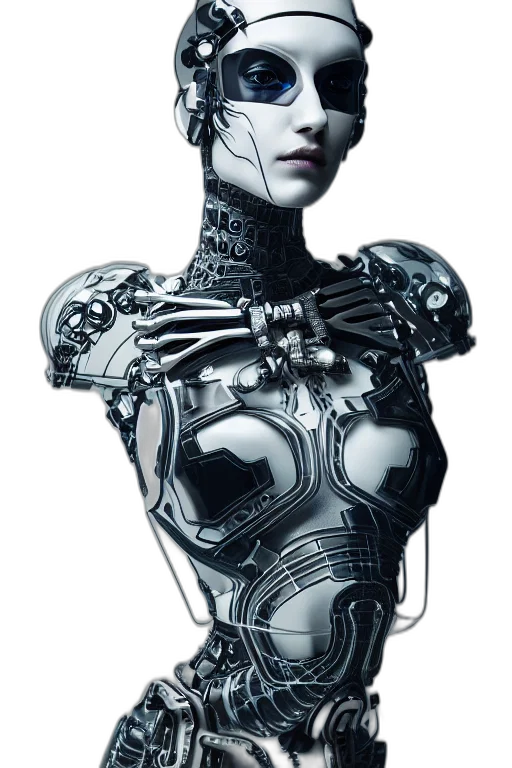 robot, jewelry, dress, cyberpunk transparent PNG cut-out