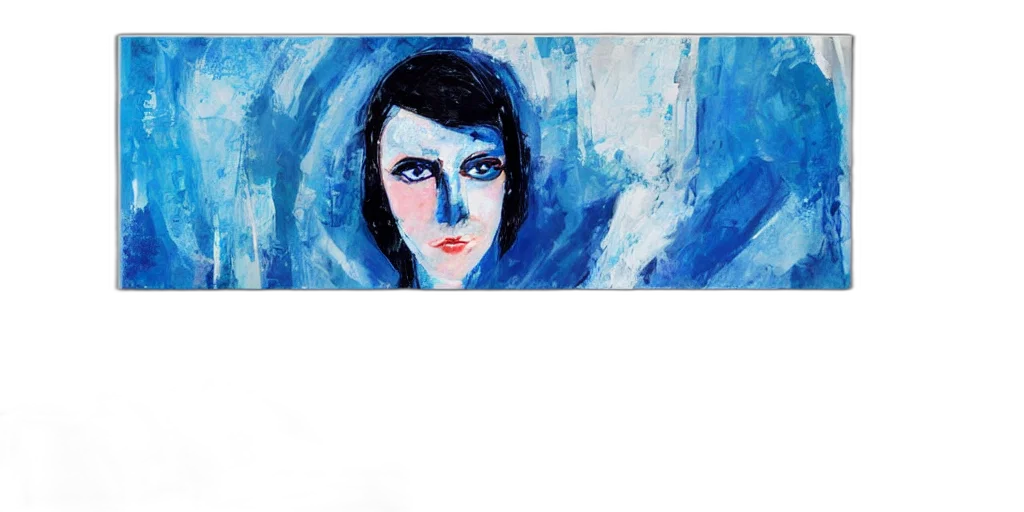 face, mask, umbrella, oil painting transparent PNG cut-out