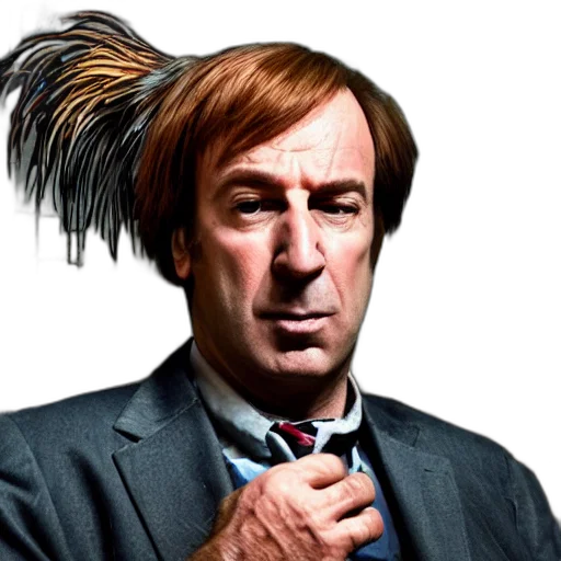 hair, hat, staff, jacket transparent PNG cut-out