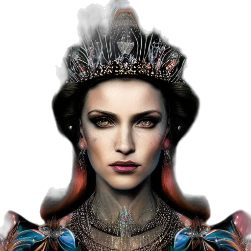 crown, jewelry, face, fantasy art transparent PNG cut-out