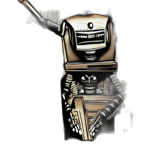 robot, staff, weapon, concept art transparent PNG cut-out