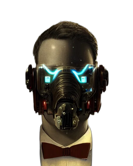 robot, mask, face, staff transparent PNG cut-out